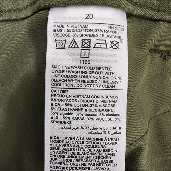 Old Navy Womens High Waisted Pixie Skinny Pants Size 20 Alpine Green 629563 - Picture 8 of 9